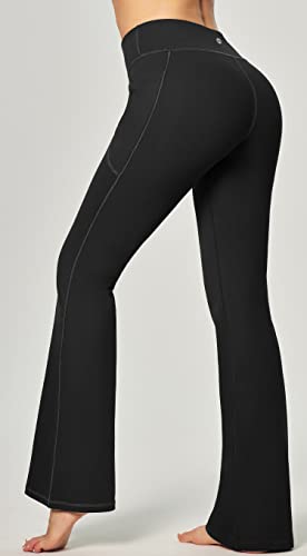 31l4DgIXO2L.jpg Women's Yoga Pants with Pockets for Women Bootcut Wide Leg Pants for Women High Waisted Workout Pants