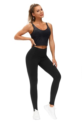 31lm1e5jbML.jpg Thick High Waist Yoga Pants with Pockets, Tummy Control Workout Running Yoga Leggings for Women