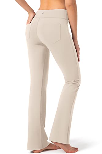 Women's Yoga Pants 4 Pockets High Waist Dress Pants Tall Bootcut Work Pants
