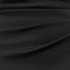 Women's Short Scuba Off-The-Shoulder Ruffle Midi Dress with Center Back Zipper