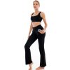 31oiSsnMWpL.jpg Flare Leggings for Women, High Waisted Yoga Pants with Pockets for Women Trousers