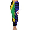 31qMXYpvsaL.jpg Jamaica DDLG Proud Flag Women's Yoga Pants Stretch Leggings with Pockets High Waist for Workout