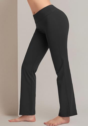 31qdjRgxUdL.jpg Inner Pocket Yoga Pants 4 Way Stretch Tummy Control Workout Running Pants, Long Bootleg Flare Pants