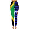 31rQcUox1bL.jpg Jamaica DDLG Proud Flag Women's Yoga Pants Stretch Leggings with Pockets High Waist for Workout