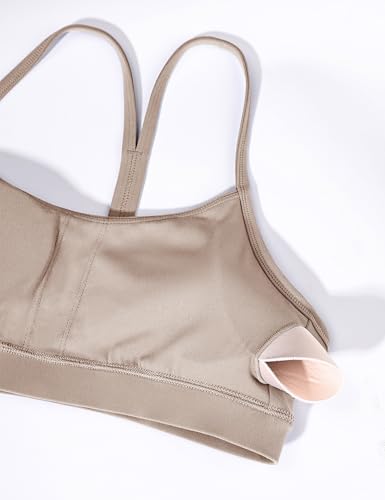 Clouduxi Y Back Sports Bras for Women - Light Support Racerback Yoga Bra, A-C Cups