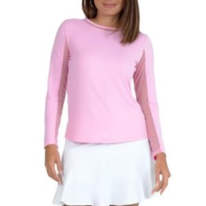 Athleisure Wear Sun Protective UPF 50+ Icefil Cooling-Long Sleeve Crew Neck with Mesh-83000