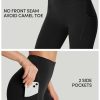 No Front Seam Leggings with Pockets for Women Buttery Soft Tummy Control Workout Leggings High Waisted Yoga Pants