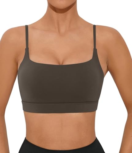 Sports Bra for Women Wirefree Racerback Workout Bras Sexy Thin Straps Yoga Sport Bras with Removable Pads