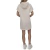Women's Rhinestone Jersey Logo Short Sleeve Hoodie Dress