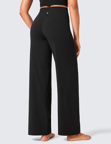 Womens Butterlift High Waisted Wide Leg Pants with Pockets 29"/31"/33" - Yoga Lounge Buttery Soft Comfy Casual
