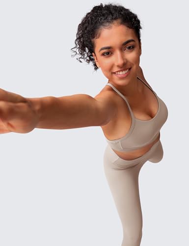 Clouduxi Y Back Sports Bras for Women - Light Support Racerback Yoga Bra, A-C Cups
