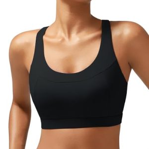 31xBQbU6XhL.jpg Sports Bras for Women High Support,Racerback Molded Cup Sports Bra with Sewn in Pads