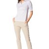 Women's Elbow Sleeve Golf Polo - Stretch, UPF 30+, Moisture-Wicking - Sport Shirt for Golf, Tennis & Pickleball