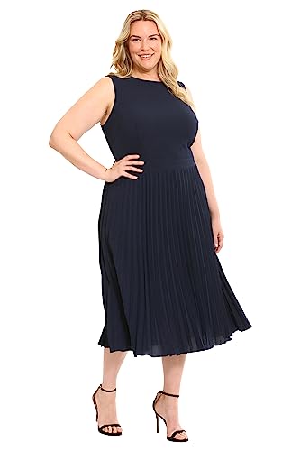 31yHEvoY2XL.jpg Women's Sleeveless Stretch Light Bubble Crepe Pleated Skirt Midi Dress