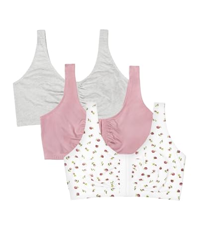 31zNQGNdMvL.jpg Women's Multi-Pack Front Closure Cotton Bra