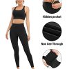 4 Pack Leggings with Pockets for Women,High Waist Tummy Control Workout Yoga Pants