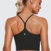4111W9CiQyL.jpg Womens Butterluxe Y Back Longline Sports Bras - Spaghetti Straps Racerback Padded Yoga Workout Crop Tank Top