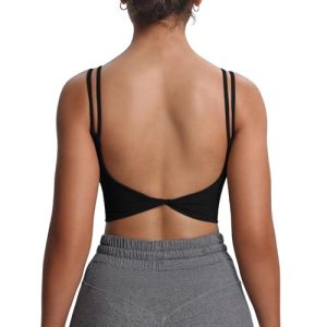 411wUh4g8KL.jpg Women's Workout Sports Bras Fitness Yoga Crop Tank Twist Back Cami