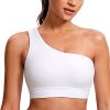 Butterluxe Womens One Shoulder Sports Bra - Sleeveless One Strap Low Impact Asymmetrical Workout Yoga Tops