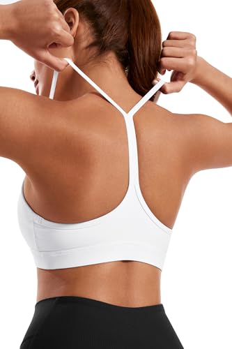 413KDaDxhpL.jpg Smooth Sports Bras for Women Workout Tops Y-Back Padded Yoga Bra Basic Wireless Bra