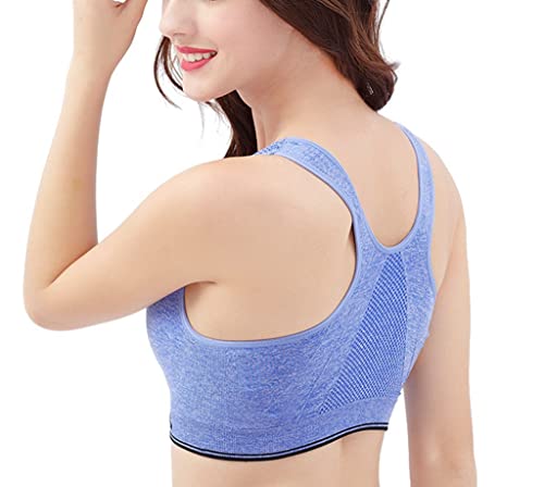 Women's Zip Front Sports Bra Wireless Post-Surgery Yoga Bras