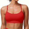 Padded Y-Back Sports Bra for Women - Racerback Low Impact Spaghetti Strap for Yoga Workout Top