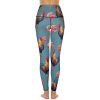 Roosters and Lollipops Women's Yoga Pants Stretch Leggings with Pockets High Waist for Workout