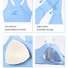 Sports Bras Pack for Women: Padded Support Adjustable Strap Racerback Bra for Workout Gym Yoga Large Bust