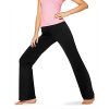Lounge Yoga Pants Black Flared Cotton Leggings, 32.5” Inseam, Wide Waistband, No Show Coverage, Relaxed Flare Leg