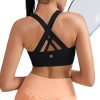 418f1ccxVkL.jpg Sports Bra for Women, Criss-Cross Back Padded Strappy Sports Bras Medium Support Yoga Bra with Removable Cups