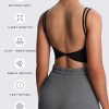4194O6kcENL.jpg Women's Workout Sports Bras Fitness Yoga Crop Tank Twist Back Cami