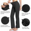 419AleeuerL.jpg Inner Pocket Yoga Pants 4 Way Stretch Tummy Control Workout Running Pants, Long Bootleg Flare Pants