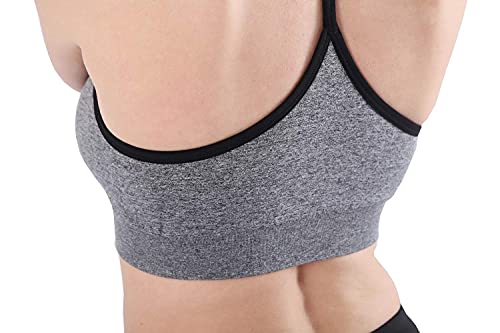 419RJscXBAS.jpg Women's Cross Back Sport Bras,Adjustable Straps Padded Criss Cross Cropped Bras for Yoga Workout Fitness