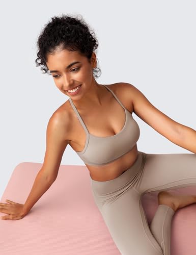 Clouduxi Y Back Sports Bras for Women - Light Support Racerback Yoga Bra, A-C Cups