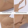 41AHOG79cLL.jpg V Neck Bra Padded Seamless Adjustable Straps Bralettes Everyday Basic Sleeping Bras Multiple Pack