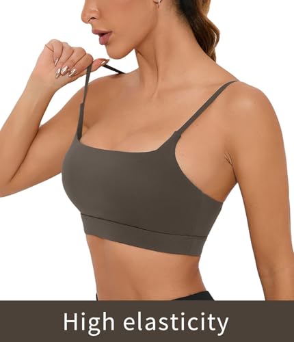 Sports Bra for Women Wirefree Racerback Workout Bras Sexy Thin Straps Yoga Sport Bras with Removable Pads