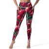 Fresh Cherry Fruits Women's Yoga Pants Stretch Leggings with Pockets High Waist for Workout
