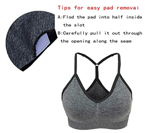 41BVc3Fx-KL.jpg Women's Cross Back Sport Bras,Adjustable Straps Padded Criss Cross Cropped Bras for Yoga Workout Fitness