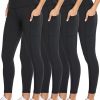 4 Pack Leggings for Women with Pockets- High Waisted Tummy Control for Workout Running Capri Yoga Pants
