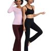 29"/31"/33"/35"/37" Women's High Waist Straight Leg Yoga Pants Tummy Control Workout Pants with Pockets