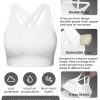Sports Bras for Women HIigh Support, Criss-Cross Back Padded Strappy High Impact Sports Bras for Women Large Bust