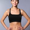 41D7p-JVOHL.jpg 2 Pack Strappy Sports Bra for Women, Workout Padded Tank Top Sexy Cross Back Racer Back Seamless Comfortable Yoga Bra