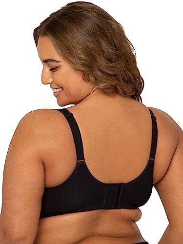 41DoDBOlofL.jpg Fit For Me By Women's Plus Size Cotton Unlined Underwire Bra-Pinch-Free Straps - Side and Back Smoothing