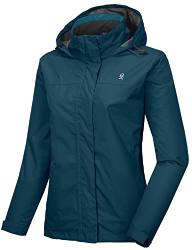 Women’s Waterproof Rain Jacket Lightweight Outdoor Windbreaker Rain Coat Shell for Hiking, Travel