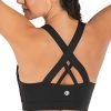 41EmNXLAVvL.jpg Sports Bra for Women, Criss-Cross Back Padded Strappy Sports Bras Medium Support Yoga Bra with Removable Cups
