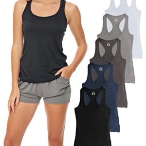 Women's Racerback Tank Tops | Ultra Soft Cotton Stretch Spandex Sport Tanks | Multi Packs & Colors