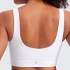 41HJyYopuQL.jpg Butterluxe Womens U Back Sports Bra - Scoop Neck Padded Low Impact Yoga Clothes Workout Crop Top with Built in Pads