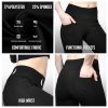 41I-UE1GmBL.jpg Flare Leggings for Women, High Waisted Yoga Pants with Pockets for Women Trousers