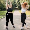 Plus Size Leggings for Women with Pockets-Stretchy XL-5XL Yoga Pants Tummy Control High Waist Workout Leggings