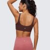 41JHj13fBL.jpg Butterluxe Mini Bra for Women - Scoop Neck Low Impact Wireless Sports Yoga Padded Workout Cami